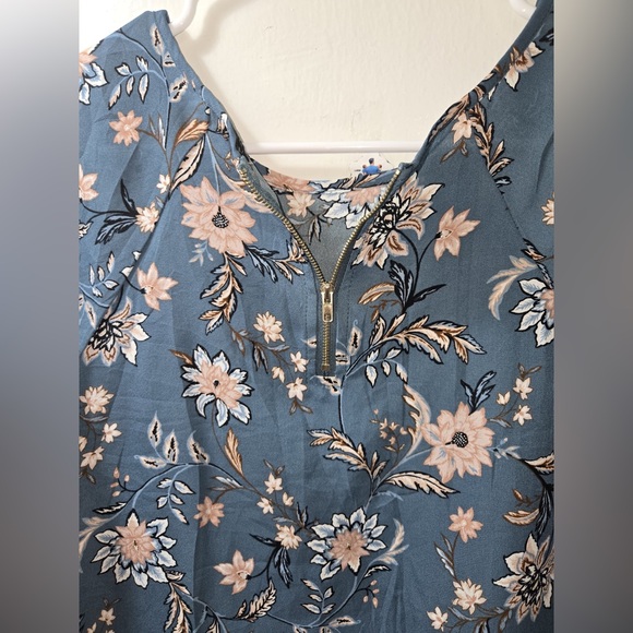 Papermoon Teal Floral Dress - Picture 1 of 4